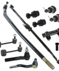 Front Steering And Suspension Kit 12 Piece For A Smooth Ride And Easy Install Complete Front End Replacement With High Quality Parts And Hardware Built To Last With Durable Steel Construction And Direct Fit Replacements For A Factory Like Ride. 12-piece Jeep Wrangler front steering parts set