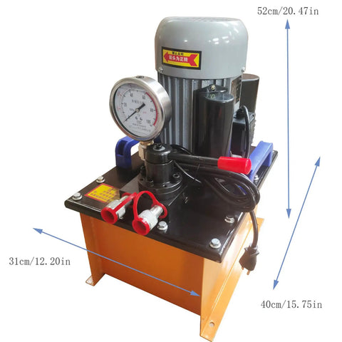 70 Ton 110V Electric Hydraulic Pump For Excavator Undercarriage Track Pin And Bushing Extraction With Heavy Duty Chain Pressing Kit, 52cm tall.