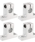 Four Pack SK10 Aluminum Linear Rod Rail Shaft Supports, 10mm Diameter Linear Motion Guides for CNC Machines and 3D Printers