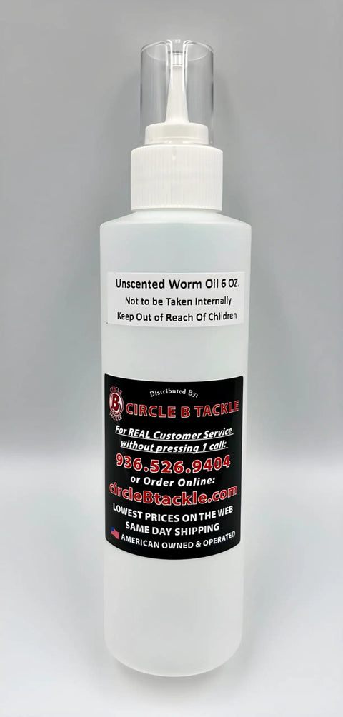 Unscented Worm Oil For Soft Plastic Fishing Lures 6 Oz Bottle That Lubricates Adds Shine And Restores Lure Appearance Works Great With Any Soft