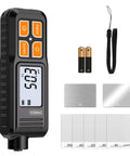 Paint Thickness Gauge For Cars, Digital Car Coating Tester With Auto Substrate Recognition And Fe/NFe/Zn Detection, 0-2000 Micrometers, Portable Coating Meter For Used Car Buyers, Auto Detailers And Shops with batteries and metal plates