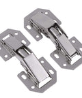 Three Inch Bridge Shaped Spring Hinge for Cabinets and Closet Doors no drill required quick install removable door arm photo