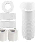 All In One Mini Split Line Set Cover And Wall Sleeve Combo Kit For Outside AC Units With Rapid Bond Tape and Solid Wall Insert components.