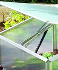 Automatic Greenhouse Vent Opener Solar Powered Kit with dual springs lifting cold frame window for 33 lb lift.