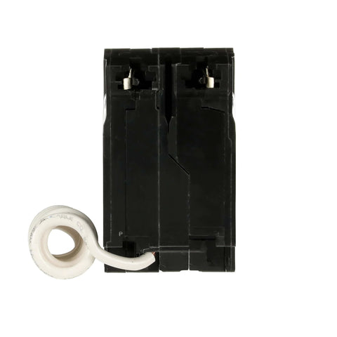 Front view of 50A Double-Pole GFCI Breaker 240V Self-Test Ground Fault Interrupter for 120/240 VAC Service, UL Listed NEC Compliant