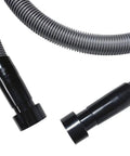Premium 50 Foot Shop Vacuum Hose With Power Tool Adapter Set for dry and wet cleanup, crush-proof flexible hose ends visible