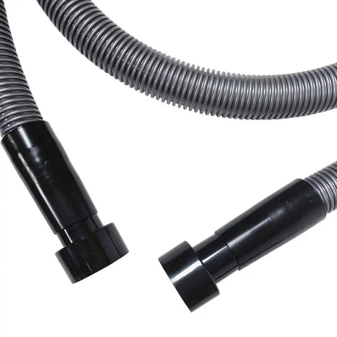 Premium 50 Foot Shop Vacuum Hose With Power Tool Adapter Set for dry and wet cleanup, crush-proof flexible hose ends visible
