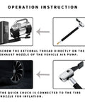 Universal Air Pump Hose Adapter Extension Tube For Car And Motorbike Tire Inflator Durable Flexible Locking Valve Connector Tool Kit, 20cm