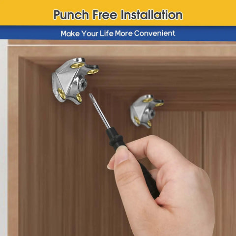 Installing a 12 Pack Beefy Butterfly Corner Braces Set Detachable L Bracket Right Angle Support for Wood Furniture with screwdriver