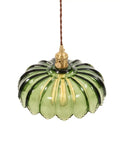 Chic Green Glass Plug In Pendant Light Fixture For Kitchen Island And Dining Room, Smooth Plug And Play Design, E26 Base Ready, Serious Home Refresh Glow Up No Bulb Included, green glass shade with brass fixture.