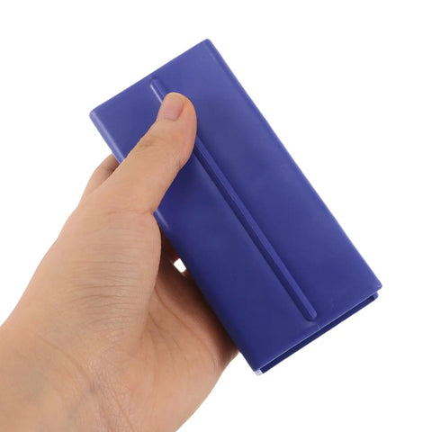 Close-up of a blue Two Pack Playpen Rod Connector Kit for Indoor Baby Fence Panels held in hand