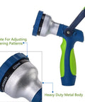 Beefy All Metal Heavy Duty Fireman Style Garden Hose Nozzle With Ergonomic On Off Handle High Pressure Water Sprayer For Lawn And Garden