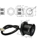 IP65 Lidar Distance Sensor With 4m Adjustable Range, 1000Hz UART, Dustproof Protection, diagram showing dimensions and connector.