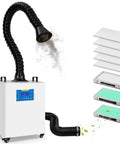 310 M3 Per Hour Solder And Laser Fume Extractor With 99.99 Percent Filtration showing flexible hose and filter system