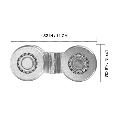 Heavy Duty Steel Sliding Door Pulley Rail System With Hanging Wheel For Industrial Gates, 200Kg Load Capacity, silver track roller