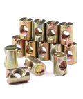 Beefy 20 Piece M6 Pozidriv Slotted Barrel Nuts Cross Dowels For Furniture Beds Cribs And Chairs Zinc Plated 15mm Long Outer Diameter