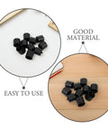 12 Pack Plastic Tape Dispenser Replacement Cores, No Sweat Install, Smooth Tape Application, Durable Spare Parts For Home Office, School And Desk Supplies, black plastic cores on desk