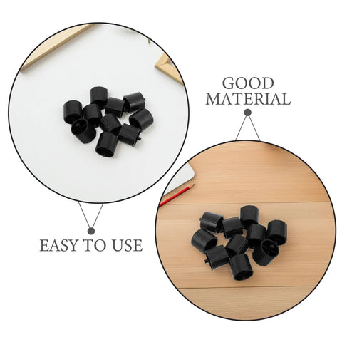 12 Pack Plastic Tape Dispenser Replacement Cores, No Sweat Install, Smooth Tape Application, Durable Spare Parts For Home Office, School And Desk Supplies, black plastic cores on desk