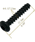 Close-up of a screw with measurements from the 10 Pack Replacement Screws Kit For Dewalt Makita Bosch Hitachi Worx And More Heavy Duty Quality Compatible With DCD780 DCF809 DCF880 DCF885 DCF886 DCF887 DCD791 DCD796 DW995 DW996 And Bostitch DW926K2B2 Tools