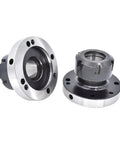 Super Durable Mini Flange Er50 Collet Chuck For Lathe with 7 hole design, 130mm size, carbon steel build for secure grip.