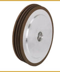 Pro Grade Resin Bond Grinding Wheel For Tungsten Steel Carbide And Stone 240 Grit Heavy Duty Cutting Disc side view showing metal core