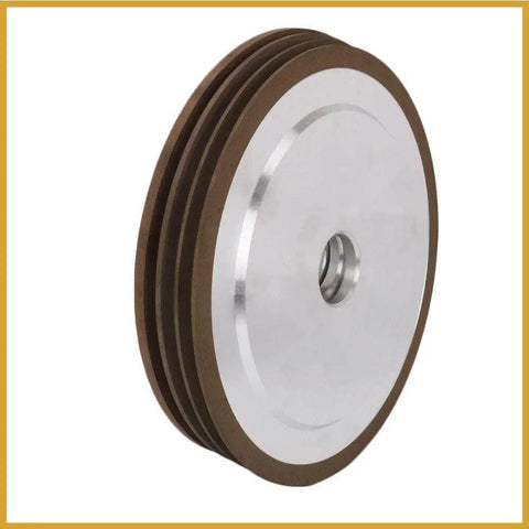 Pro Grade Resin Bond Grinding Wheel For Tungsten Steel Carbide And Stone 240 Grit Heavy Duty Cutting Disc side view showing metal core