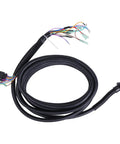 Remote Control Box Cable Main Wire Harness 15 Feet Length 881170A13 For Mercury Marine MerCruiser Quicksilver Side Mount Outboard 881170A13-4000 84-896536T01 Replacement Cable, coiled view with exposed connectors.