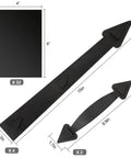 Magnetic Garage Door Decoration Kit With Faux Windows Hinges And Handles Black, Easy Stick-On Upgrade PVC pieces dimensions