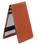 PU Leather Golf Scorecard Holder With Two Score Cards Yardage Book Cover Elastic Band For Scorecard And Pencil Water Resistant Brown