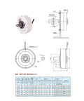 Thin Hollow Magnetic Powder Brake Clutch With Tension Control For Precision Handling Hollow Core Design 24V in technical diagram