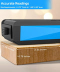 Pinless Wood Moisture Tester for Firewood and Home Projects, Fast Moisture Meter With Easy Readout, Detects Wood Wetness and Leaks, Handy Home Improvement Tool on wood block