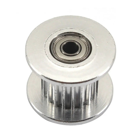 20 Teeth 5mm Bore 10mm Wide GT2 Aluminum Idler Pulley Timing Belt Wheel For 3D Printers And CNC Machines, top view