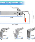 2 Pack Adjustable Drawer Front Installation Clamps Lock Down Cabinet Hardware Alignment Jig with size measurements for easy woodworking.