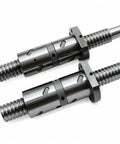 High Precision DFU3210 Ball Screw With Double Ball Nut For CNC Machine Projects, 32mm diameter, 2000mm length, polished metal finish.