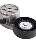 Straight Up Heavy Duty Serpentine Drive Belt Plus Tensioner Assembly Kit Fits 2001 To 2007 Chrysler Town And Country Dodge Caravan Grand Caravan black pulley tensioner