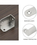 Sturdy L Shaped Corner Brace For Wobbly Chairs And Tables Stainless Steel Support Bracket In Silver Finish That Fixes Loose Joints