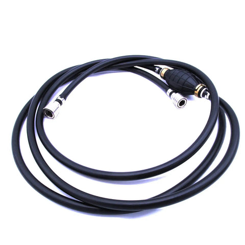 Outboard Engine Fuel Hose Assembly Kit With 10 Ft Length, 13 Mm Tank Side ID And 11 Mm Engine Side ID, Includes Female Fuel Connectors, Clip, Squeeze Pump, And Couplers For DT DF 8HP Through 65HP Outboard Motors