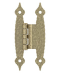 Smooth Swinging Offset Cabinet Hinges With Slick Golden Champagne Finish Dead Easy Install Butterfly Hardware, 10mm offset.