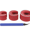 Pro Grade Automatic Copper Pipe Cutter for Half Inch Three Quarter Inch and One Inch tubing with deburring tool visible