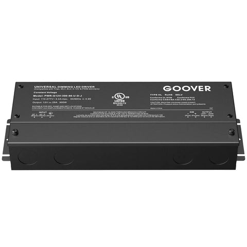 Front view of Beefy 300W Dimmable LED Driver With 5 In 1 Dimming For ELV MLV Triac 0 To 10V 1 To 10V 10V PWM And Potentiometer IP67 Waterproof