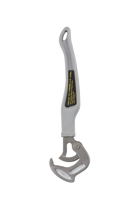 Heavy Duty 16 Inch Pipe Wrench With Slip Free Grip And Lightweight Aluminum Handle For Half Inch To Two Inch Plumbing Projects Easy To Use Multi Function Tool For Quick Tightening And Strong Torque shown with open jaws