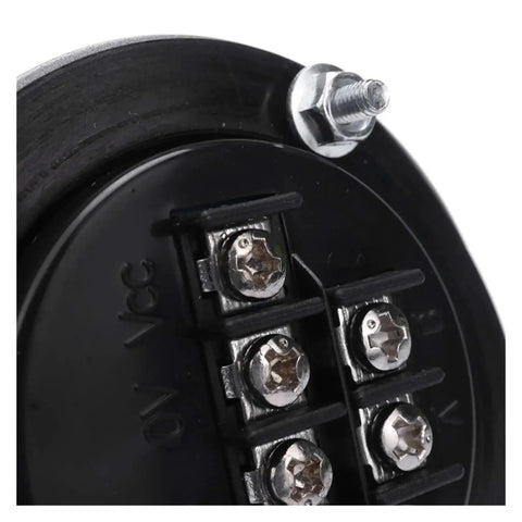 Close-up of connectors on Electronic Hand Wheel Kit For Machine Tools With 5V Manual Pulse Generator Rotary Encoder Handwheel.
