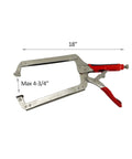 18 Inch Locking C Clamp Pliers With Swivel Pad For Welding And Woodworking, Heavy Duty Locking Pliers Electrician Maintenance Tools, Chrome Vanadium Jaws And Teeth