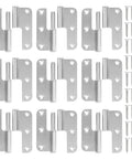 Heavy Duty Iron H Shape Lift Off Door Hinge Set 3x2 Inch Removable Hinges With 60 304 Stainless Steel Screws, Radius Corner