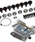 Rig Ready Front Left Upper Door Hinge For Chevy C1500 C2500 C3500 with screws and spring for secure installation.