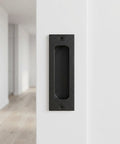 Stainless Steel Recessed Sliding Door Handles Set 2 Pack Rectangular Door Pulls 4.72 By 1.57 Inches No Sweat Easy Install