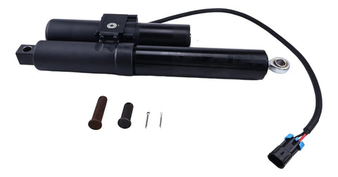 Hydraulic Tailgate Lift Actuator Replaces 99994-1167 For Kawasaki Mule Pro Dxt Dx Fxr Fxt with connectors and pins.