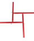 No Sweat Adjustable Router Template-Slick Aluminum Alloy Guide Rail With Dual Metric And Imperial Scales-Red guide rail layout for woodworking.