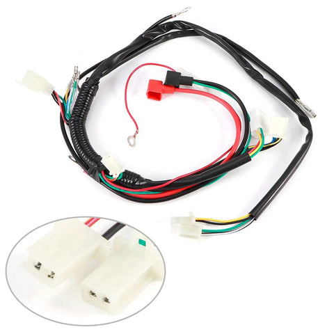 Electric Start Harness Kit With Secure Universal Fit Durable PVC Wiring Loom for Pit Bike ATV Motorcycle Off Road Trail Racing Enthusiasts and Kick Start Backup
