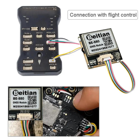 BE 880 GPS Receiver Module With Compass For Arduino FPV Flight Control 10th Chip 115200bps 1Hz Replace BN 880 GPS